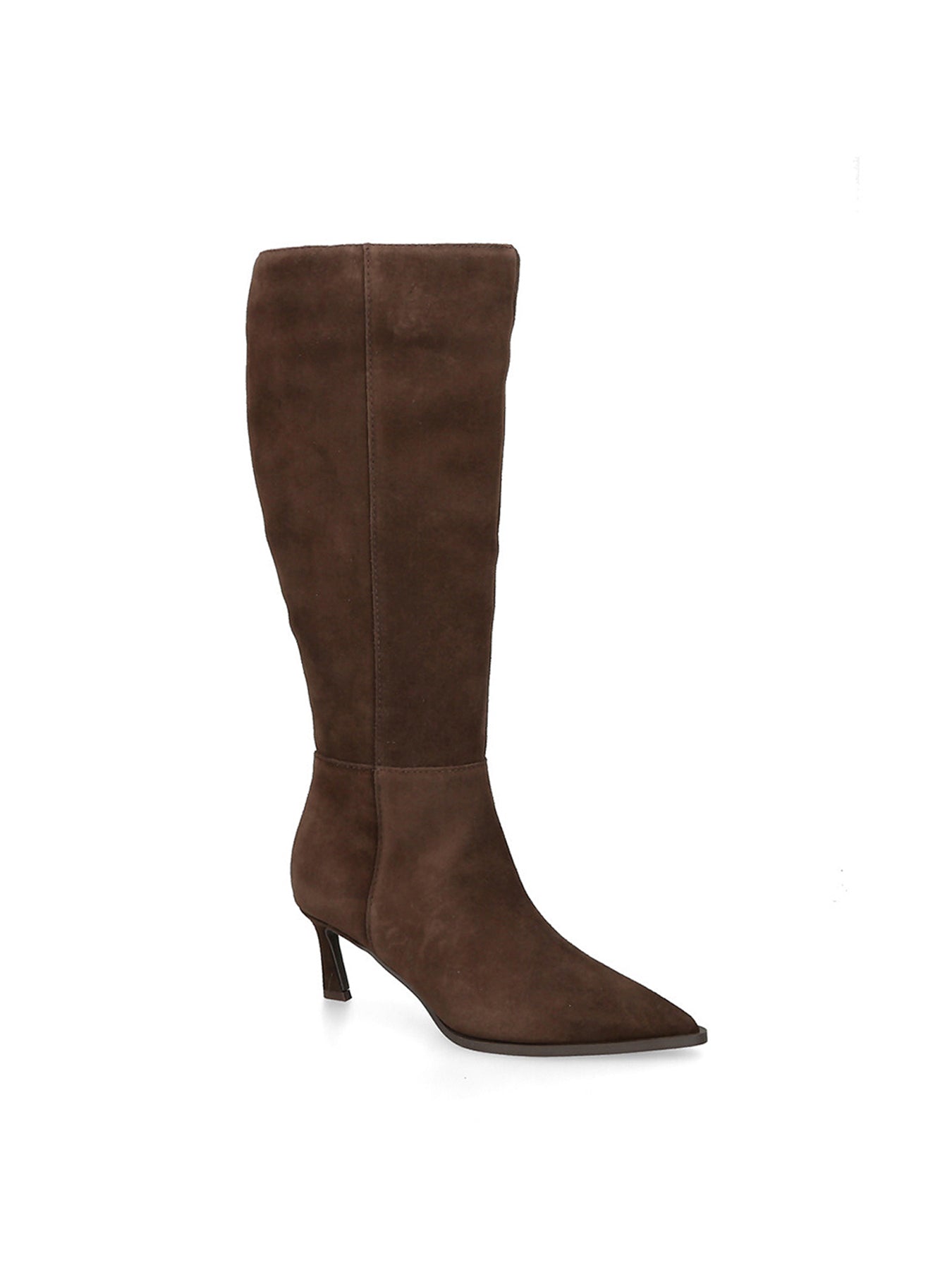 Lucid Knee High Heeled Boots Dark Brown