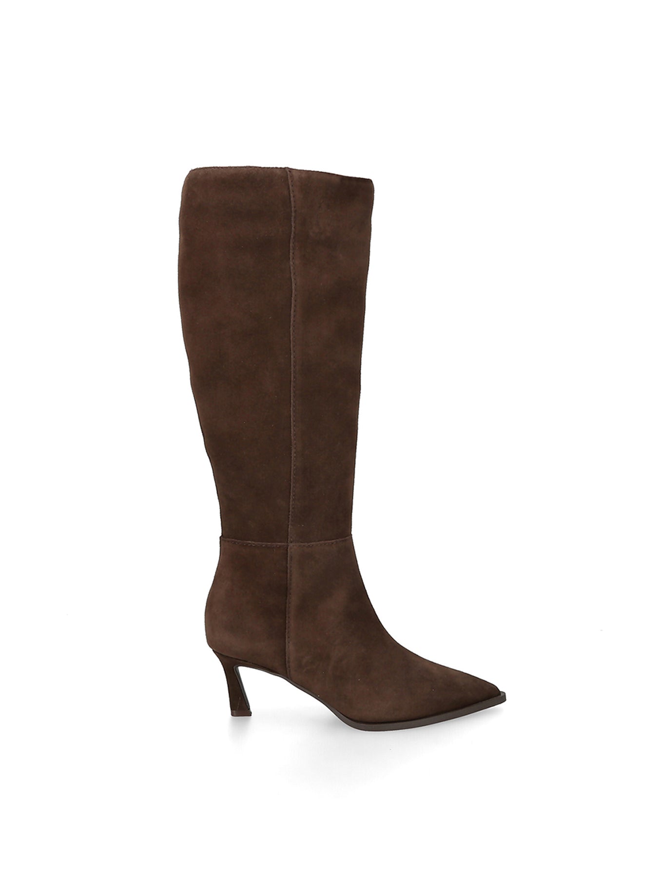Lucid Knee High Heeled Boots Dark Brown
