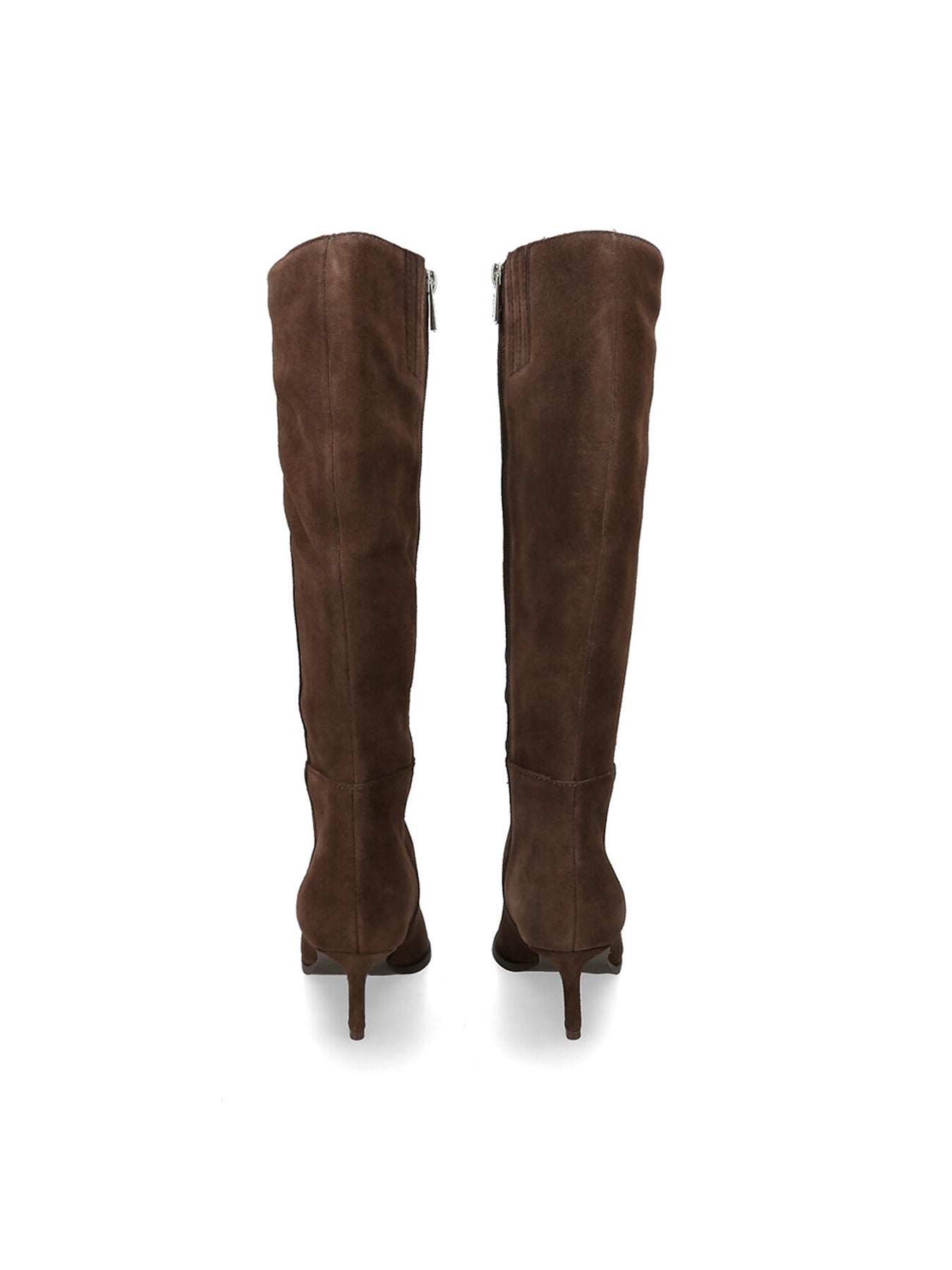 Lucid Knee High Heeled Boots Dark Brown