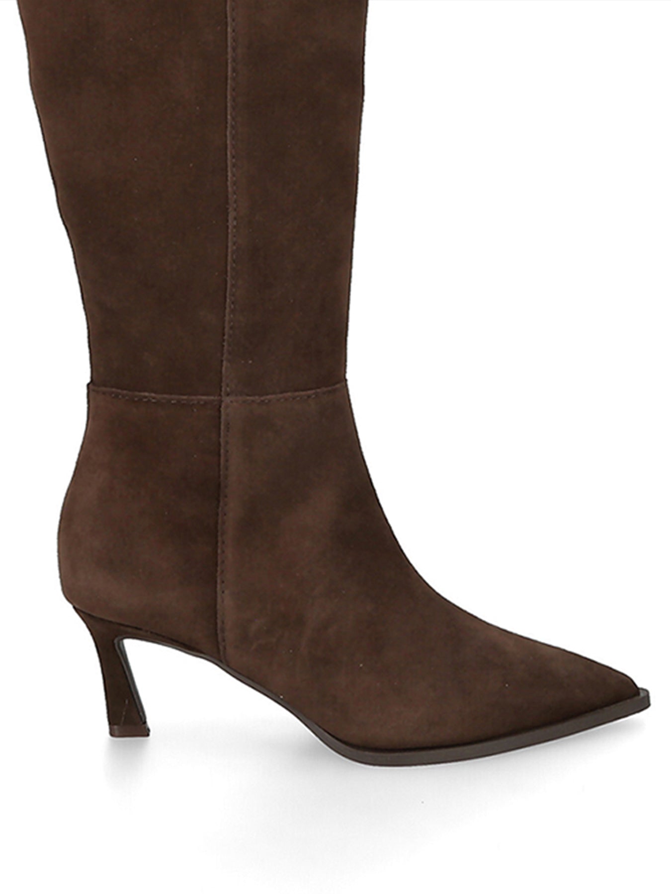Lucid Knee High Heeled Boots Dark Brown