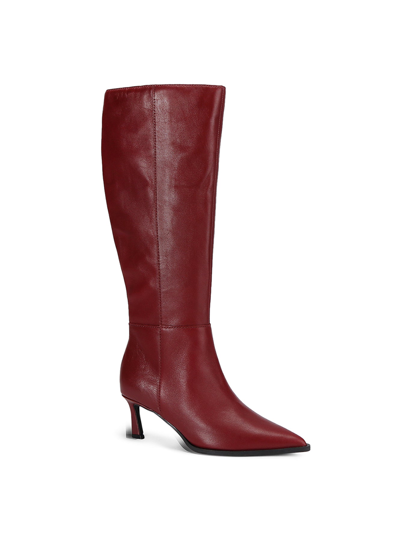 Lucid Knee High Heeled Boots Red