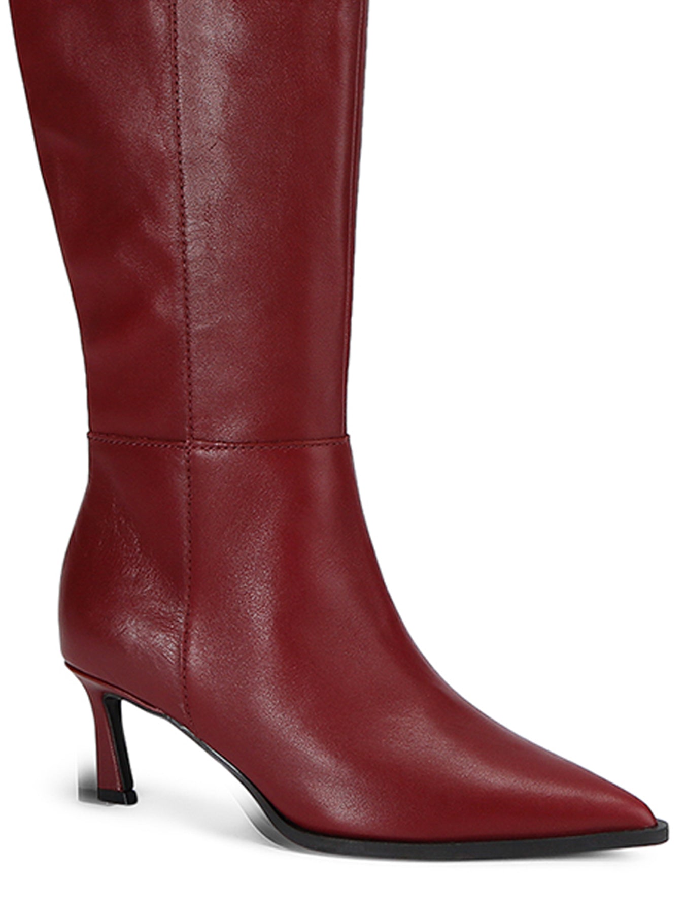 Lucid Knee High Heeled Boots Red