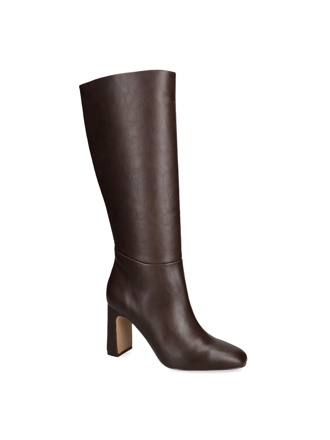 Speedway Heeled Leather Knee-High Boots Dark Brown