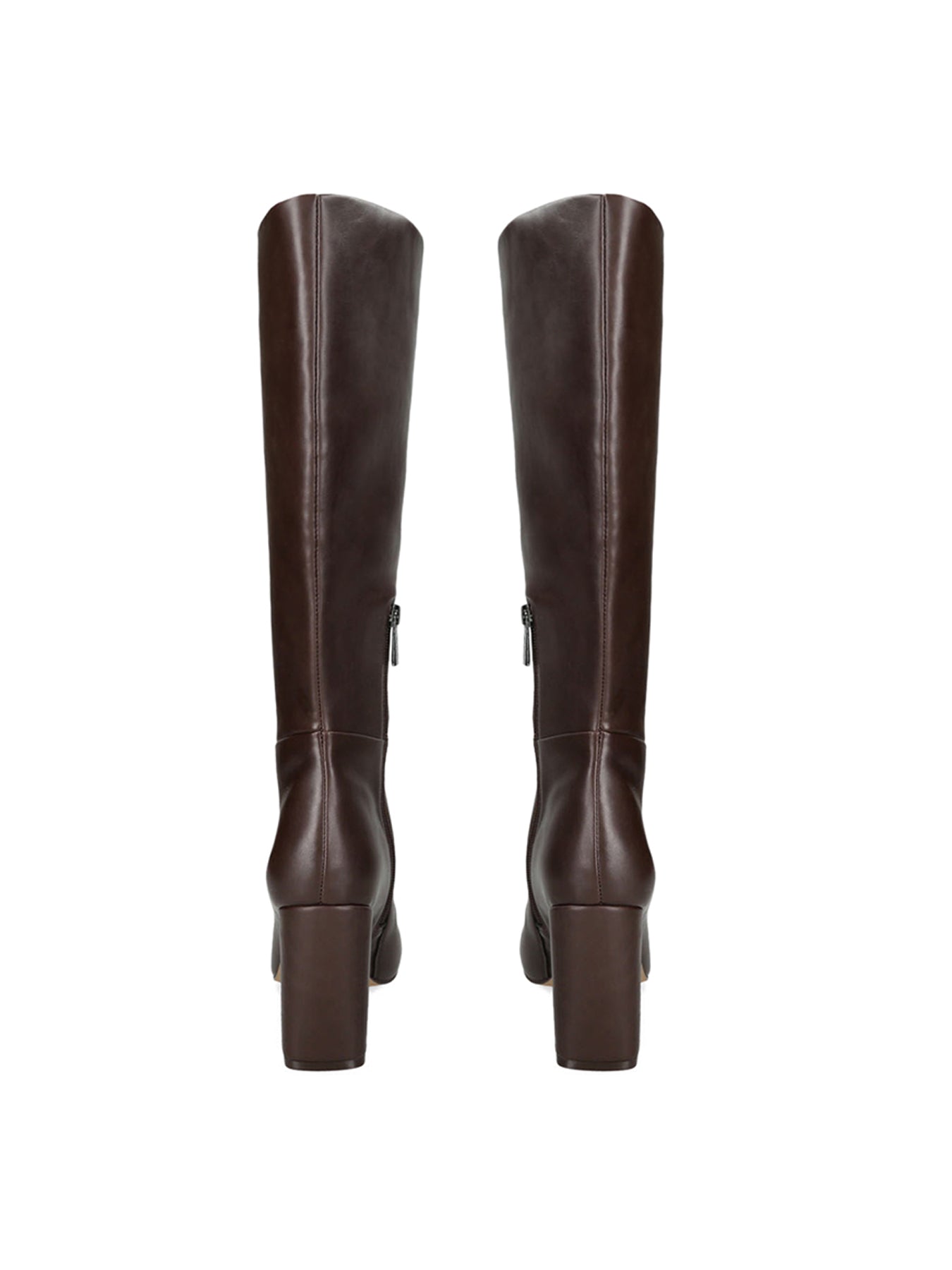Speedway Heeled Leather Knee-High Boots Dark Brown
