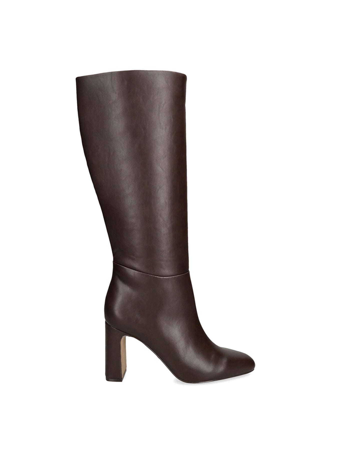 Speedway Heeled Leather Knee-High Boots Dark Brown