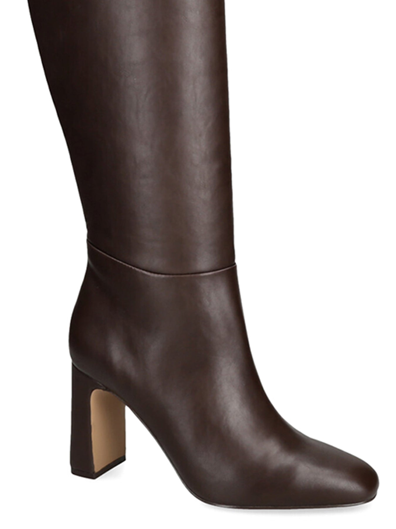 Speedway Heeled Leather Knee-High Boots Dark Brown