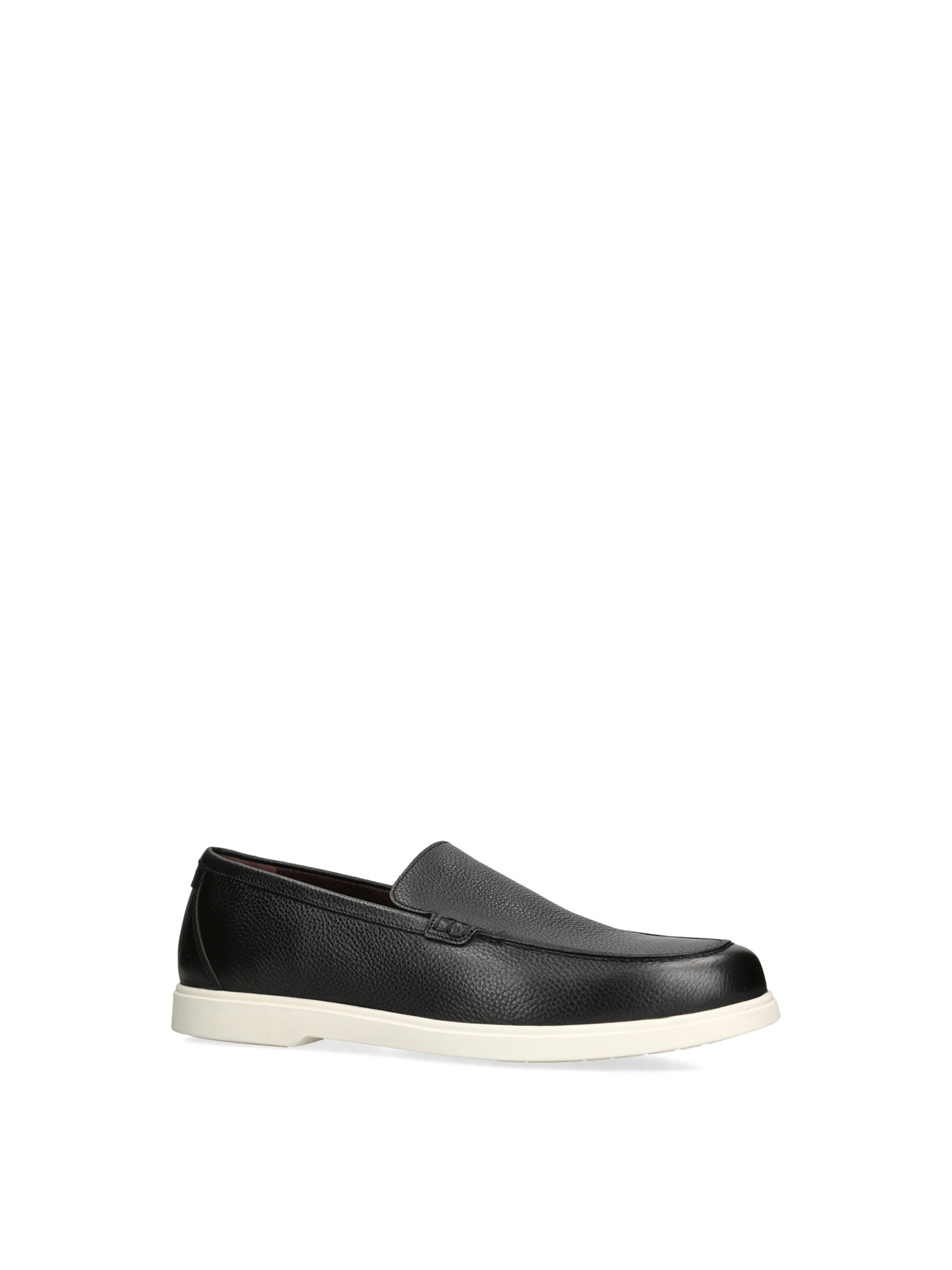Tuscany Grain Leather Loafers Black