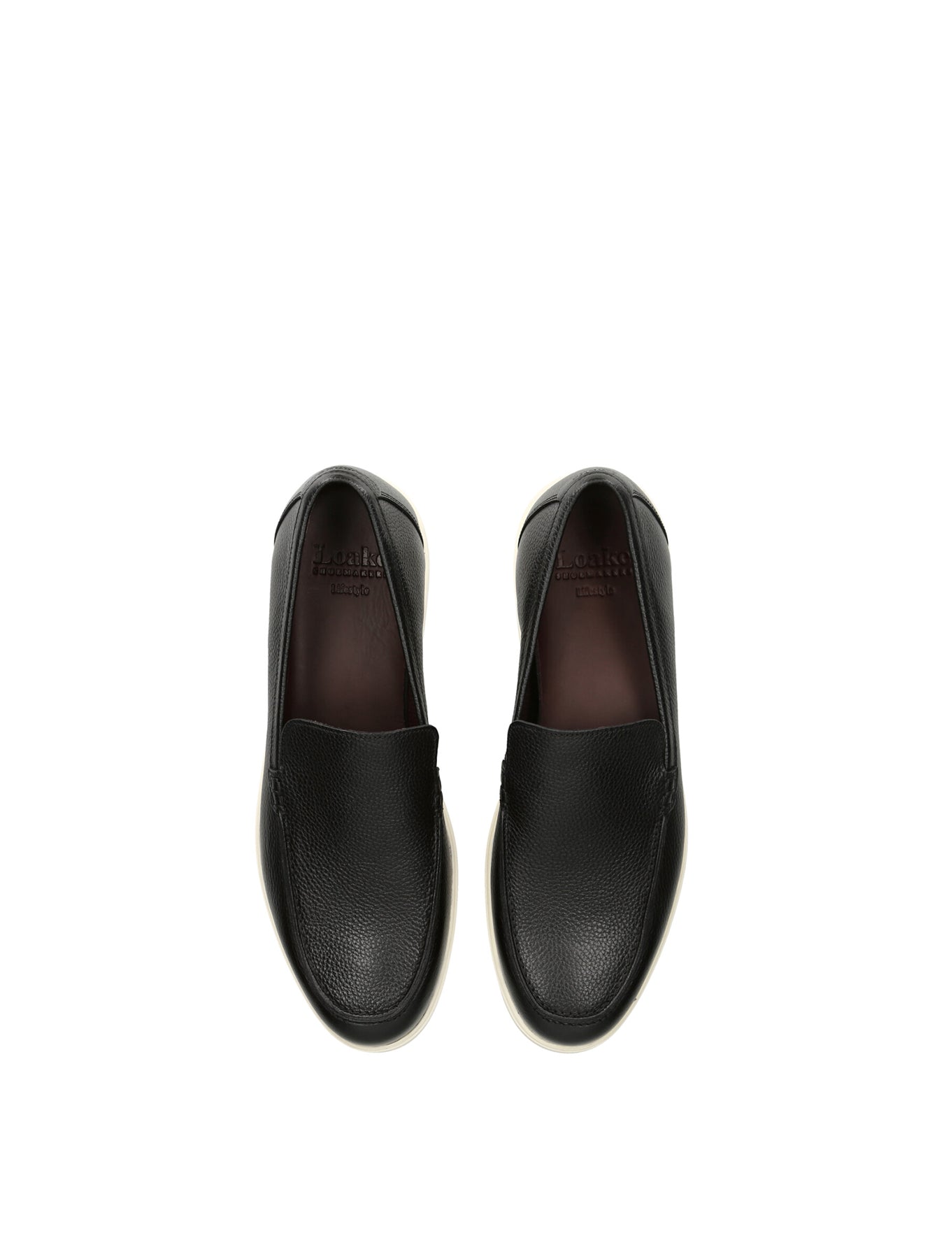 Tuscany Grain Leather Loafers Black