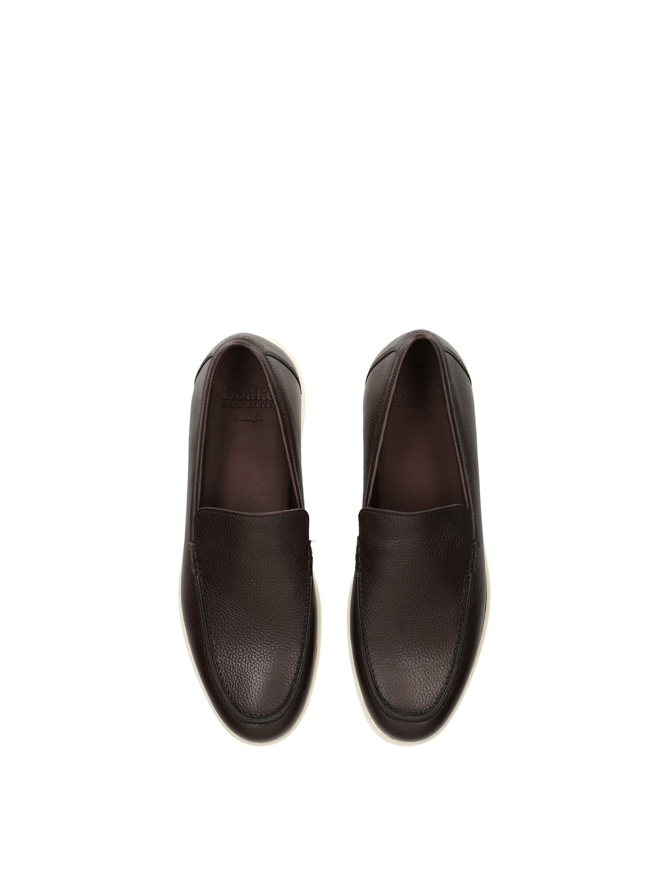 Tuscany Grain Leather Loafers Brown