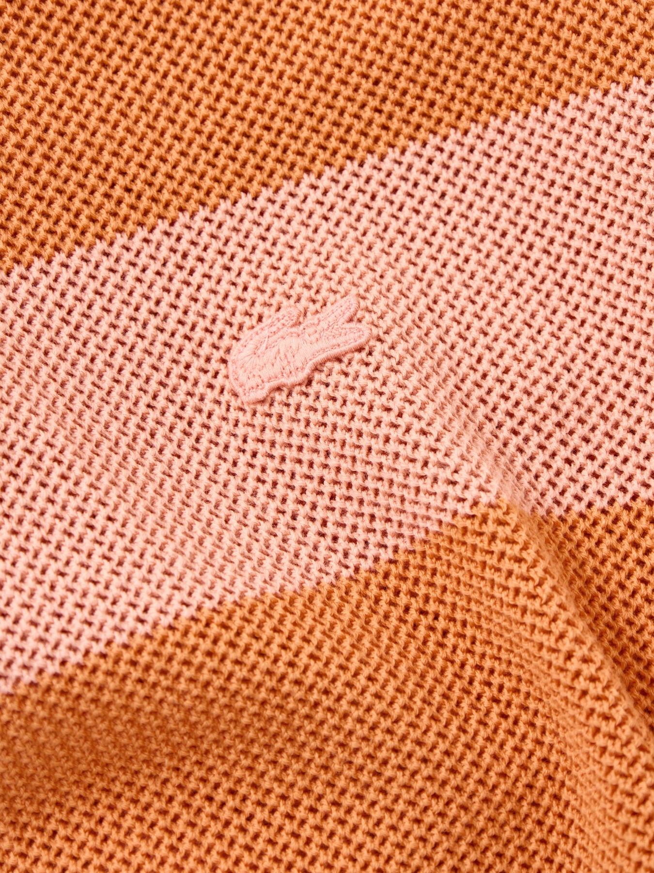 Crochet Stripe T-Shirt Orange