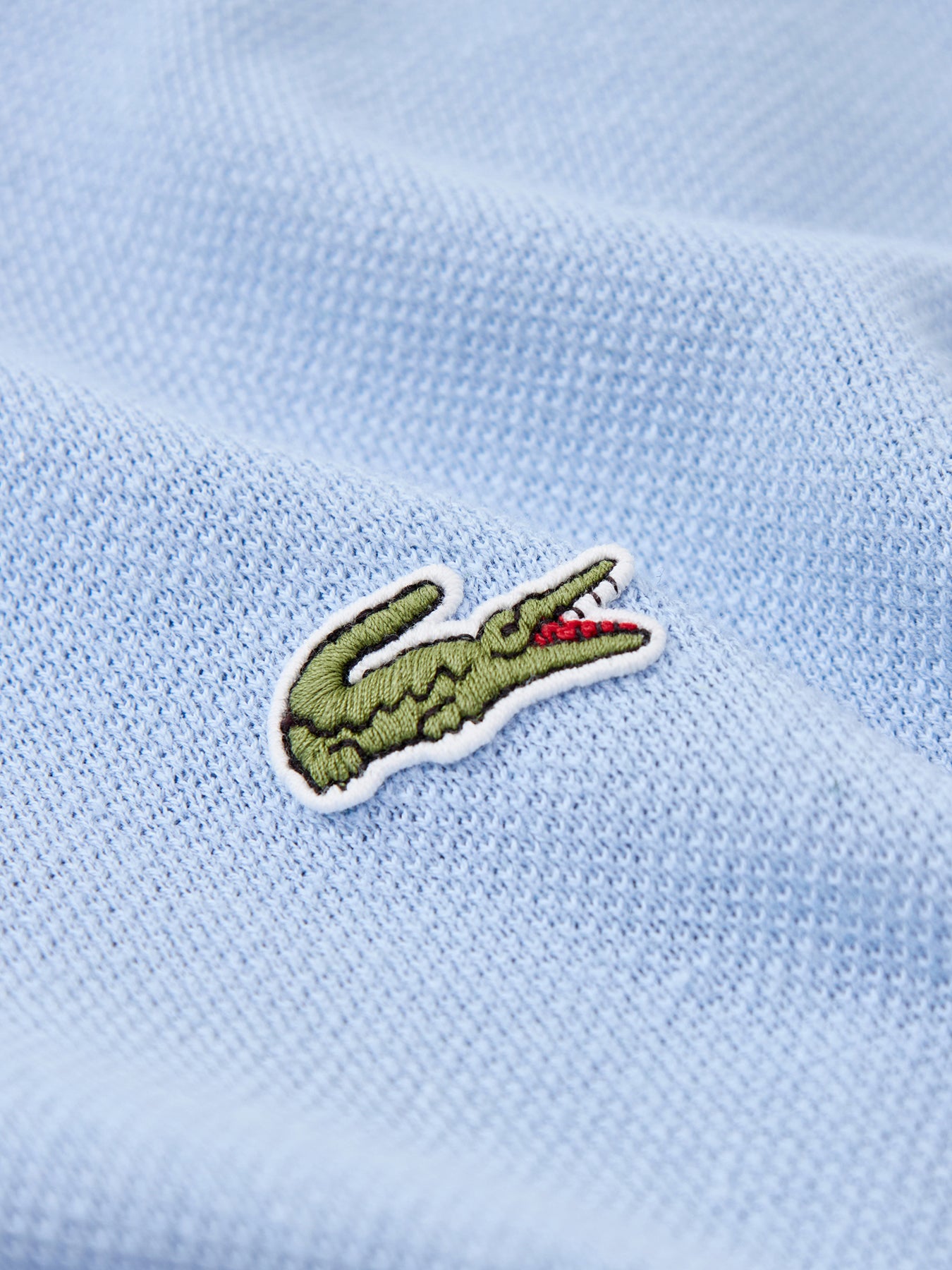 Classic Fit Cotton-Linen Polo Shirt Light Blue