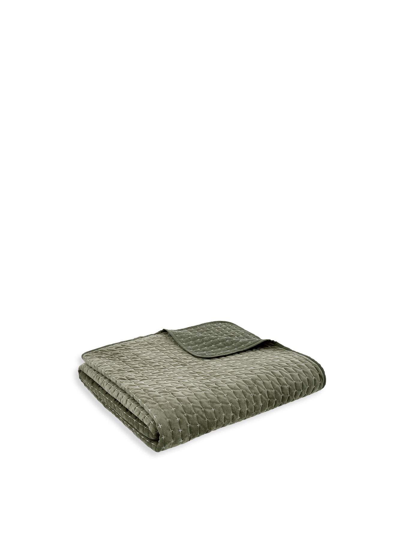 Attica Velvet Bedspread 240x260cm Green