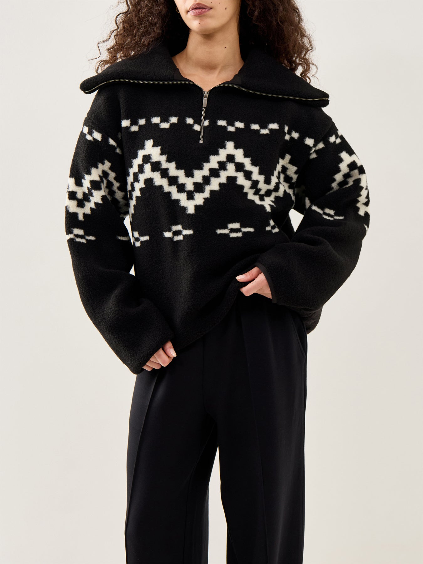 Dayna Half Zip Fleece Black