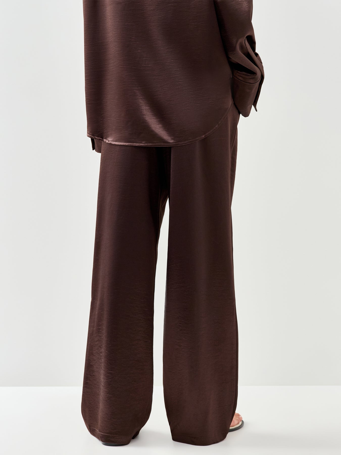 Zelda Satin Trouser Brown