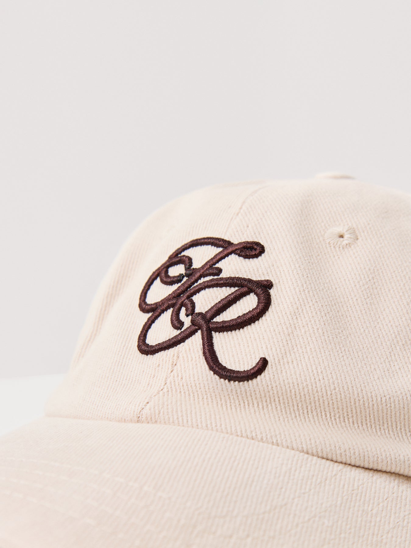 Embroidered Logo Baseball Cap Brown