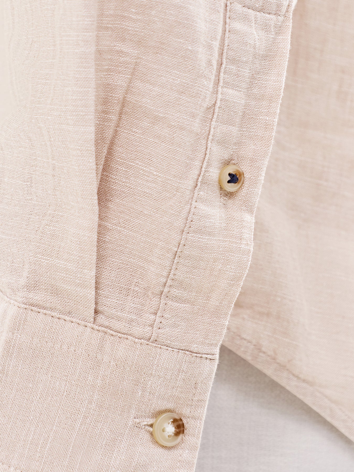 Summer Linen Blend Shirt Cream