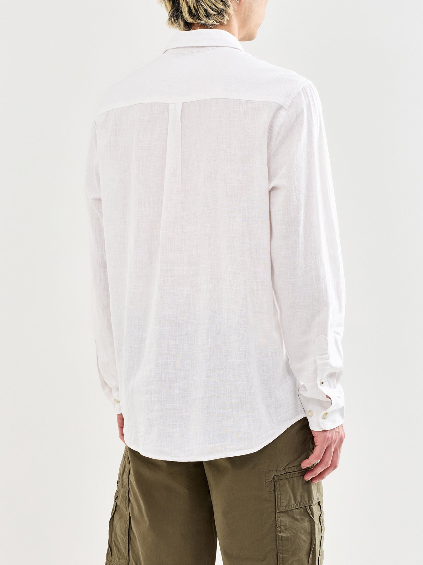 Summer Linen Blend Shirt White