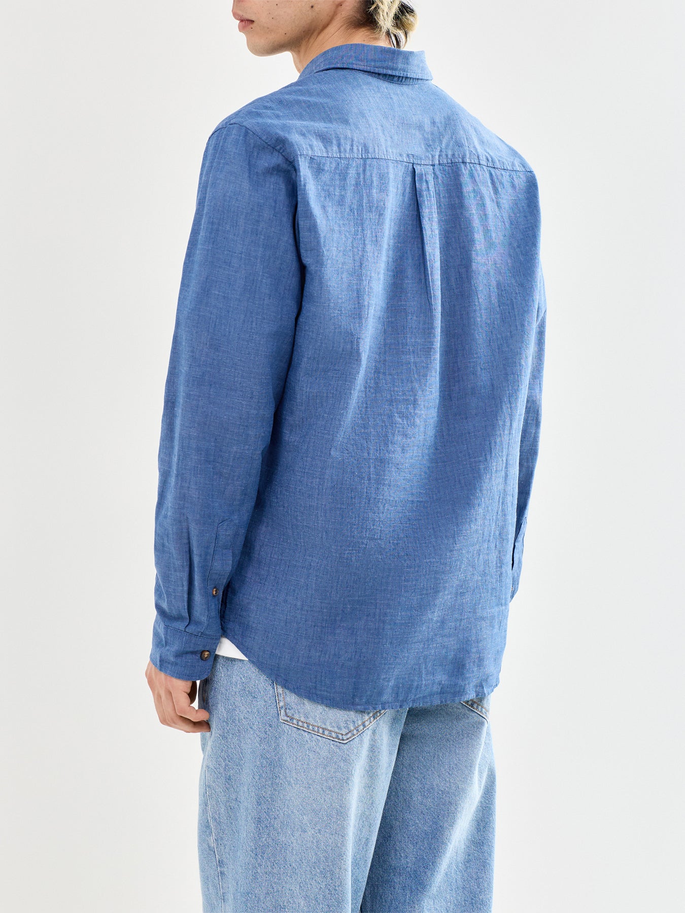 Summer Linen Blend Shirt Navy