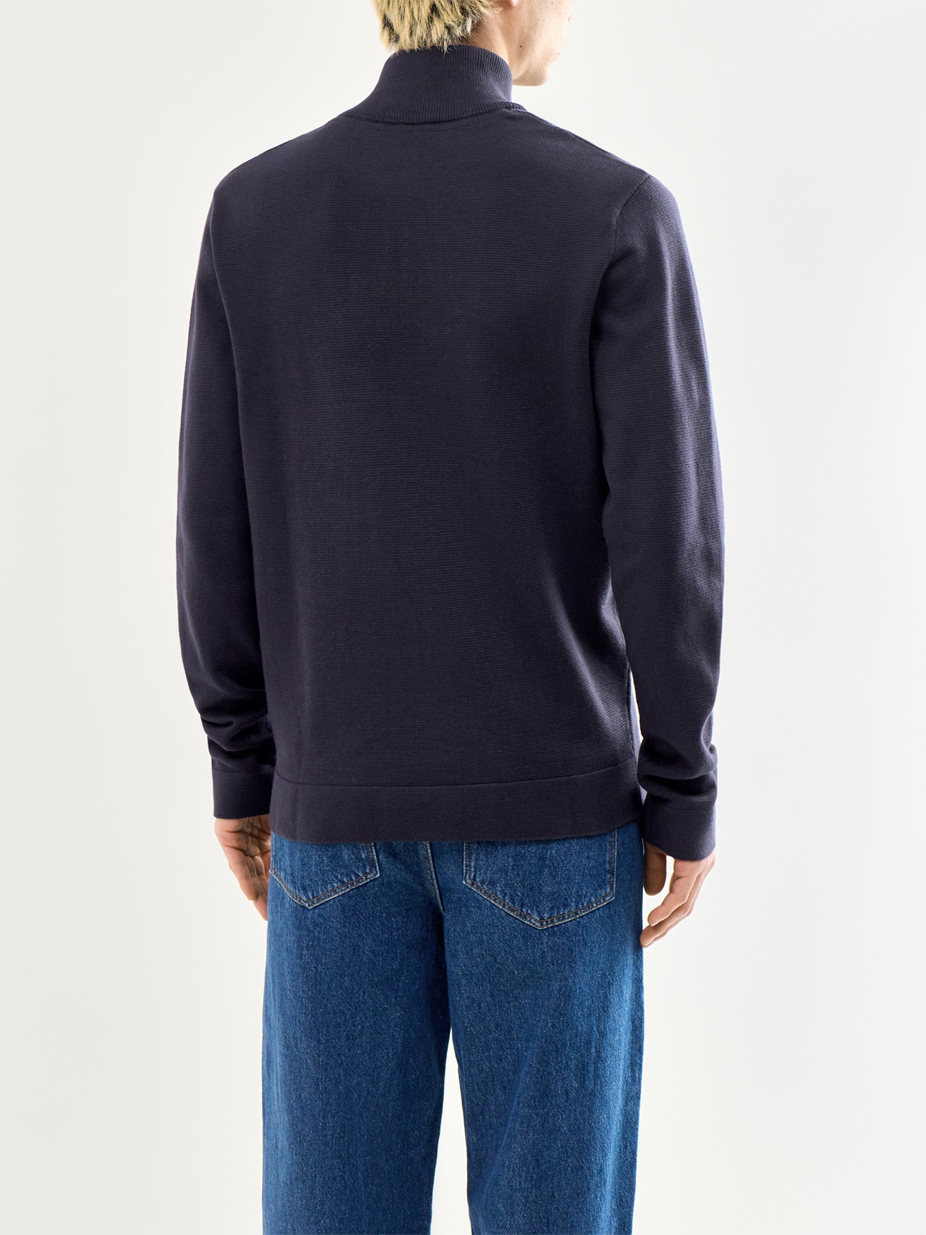 Spring Knit Half Zip Navy