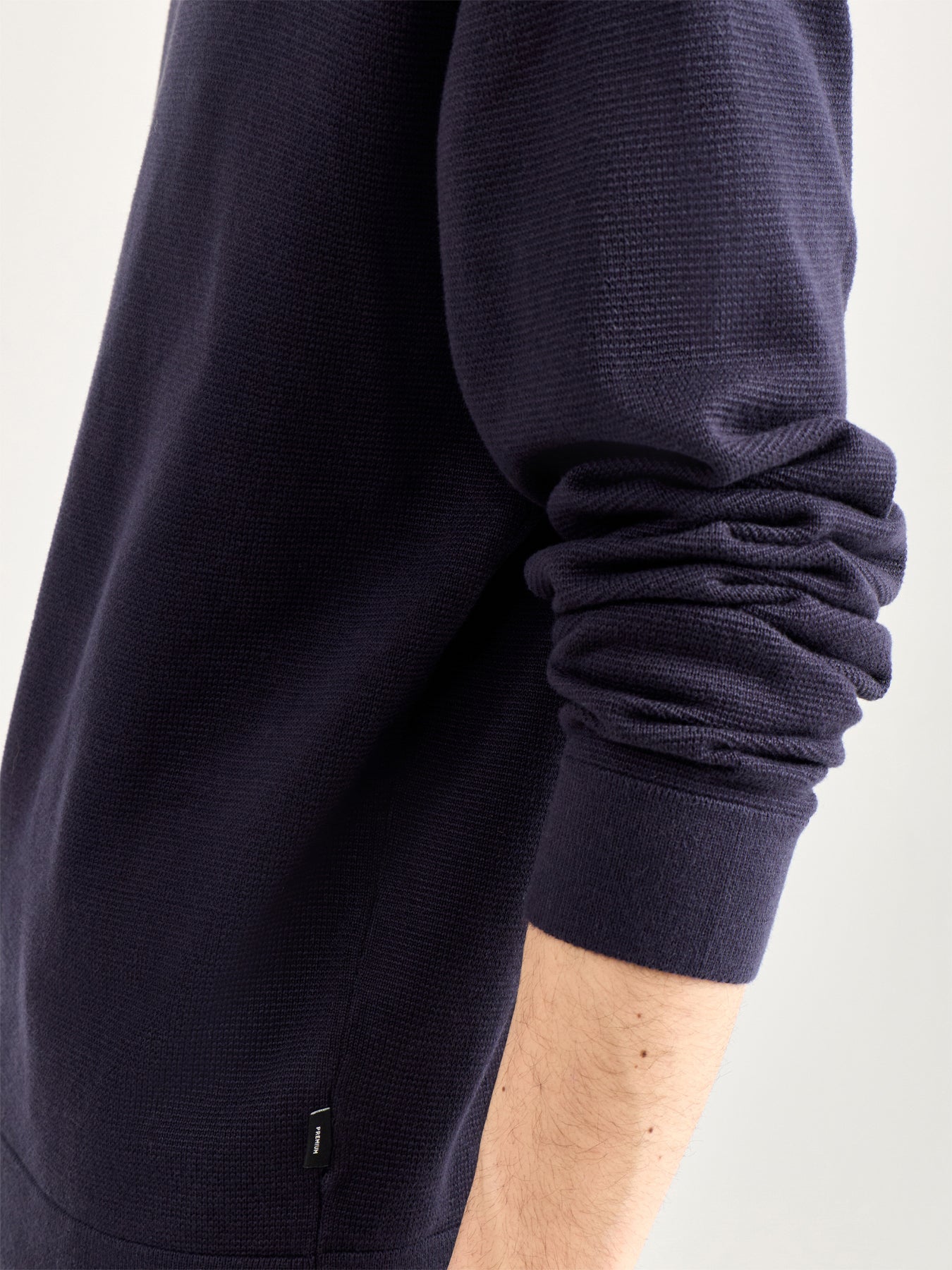 Spring Knit Crew Neck Navy