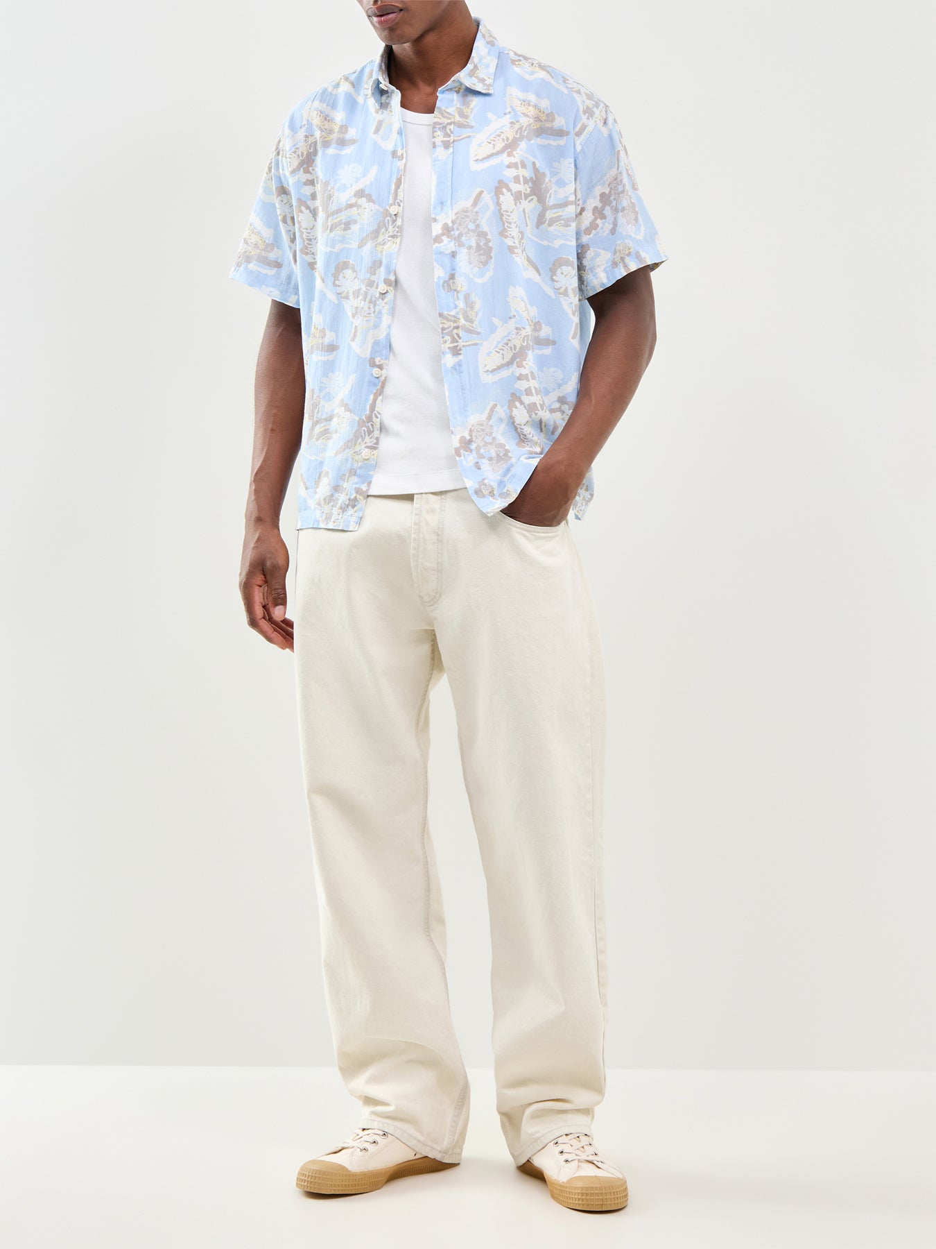 Montauk Printed Short Sleeve Shirt Blue