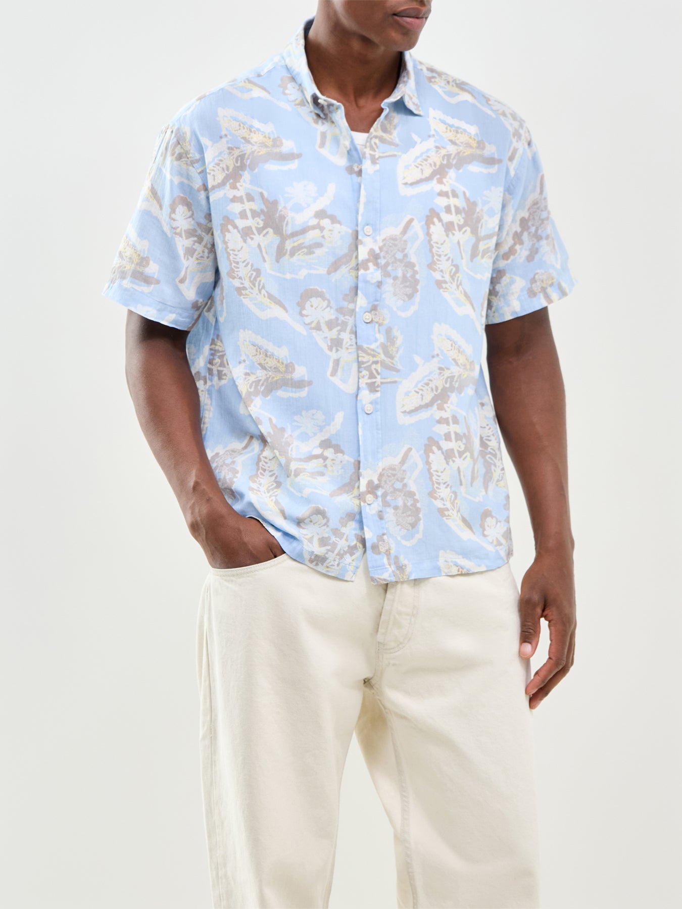 Montauk Printed Short Sleeve Shirt Blue