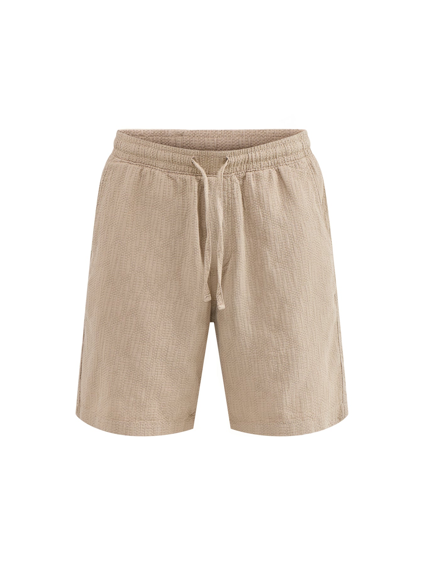 Jaiden Wavy Sweat Shorts Beige