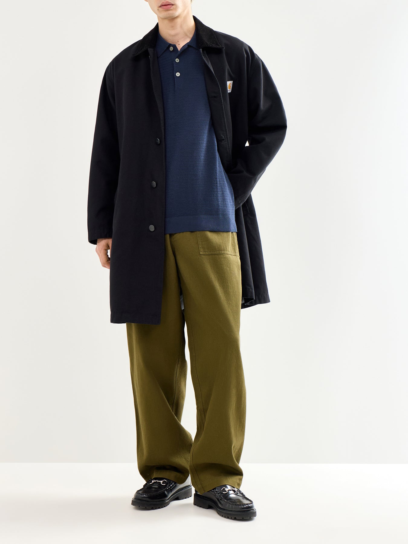 Knit Polo Shirt Navy