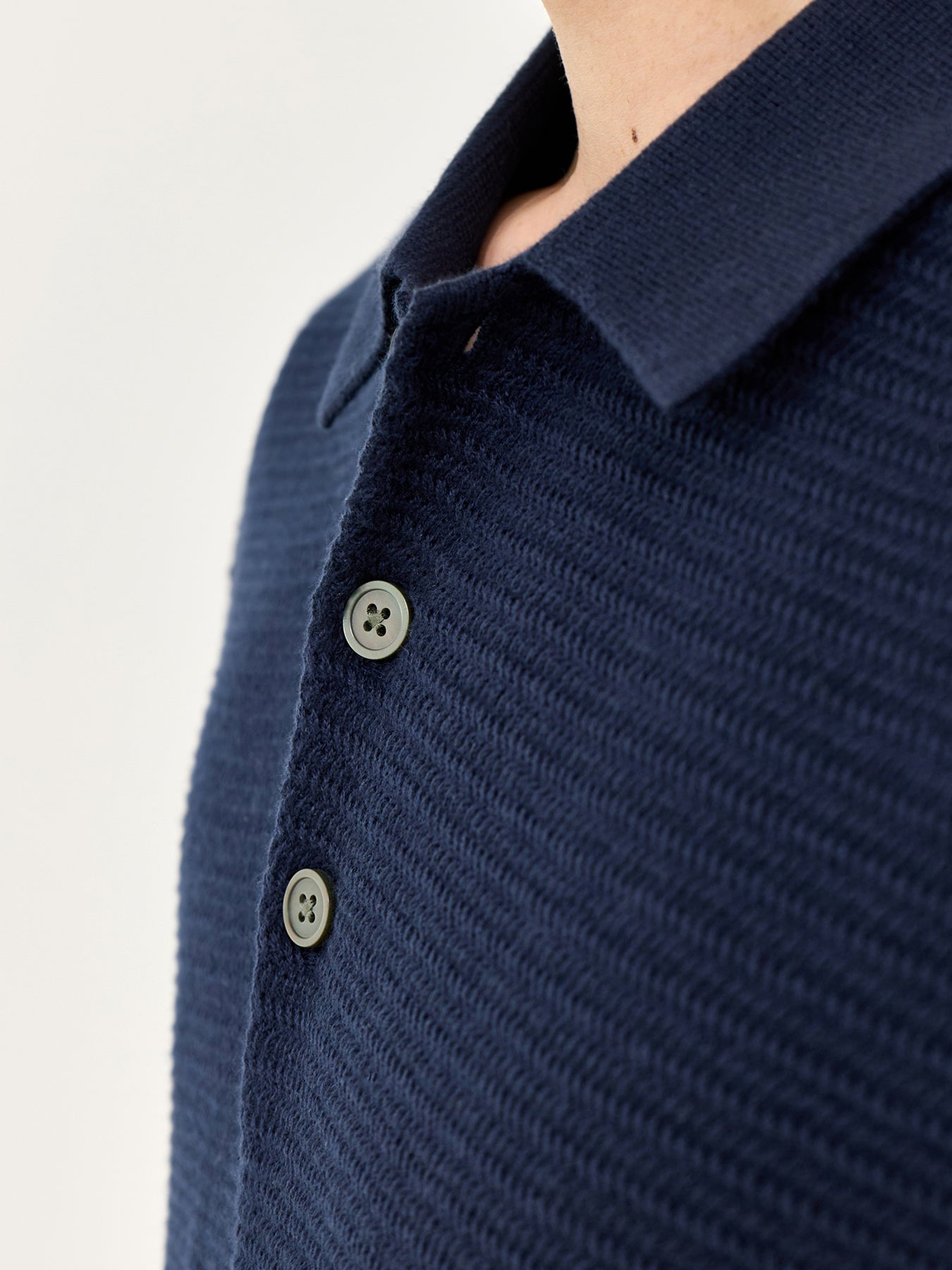 Knit Polo Shirt Navy