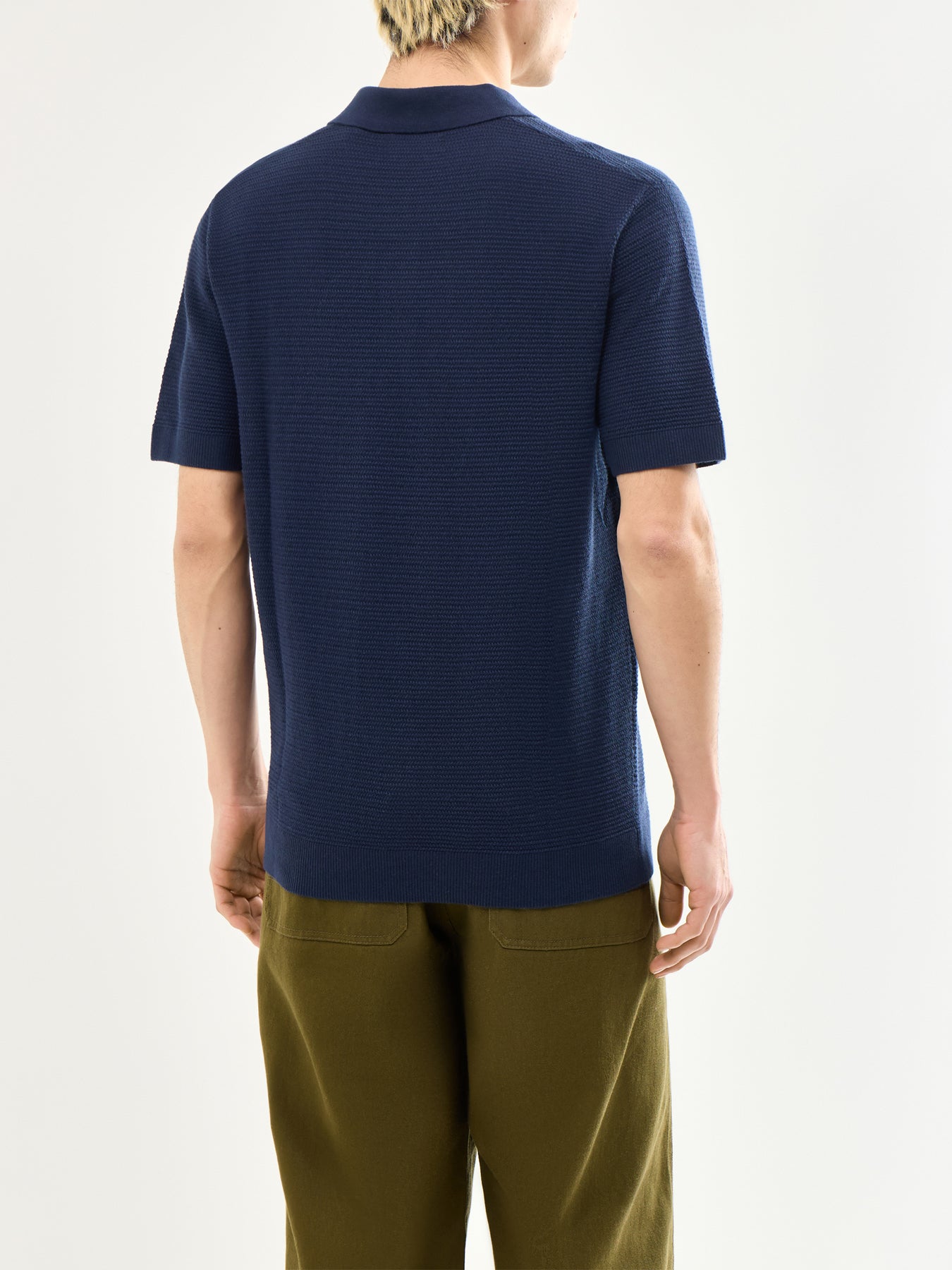 Knit Polo Shirt Navy