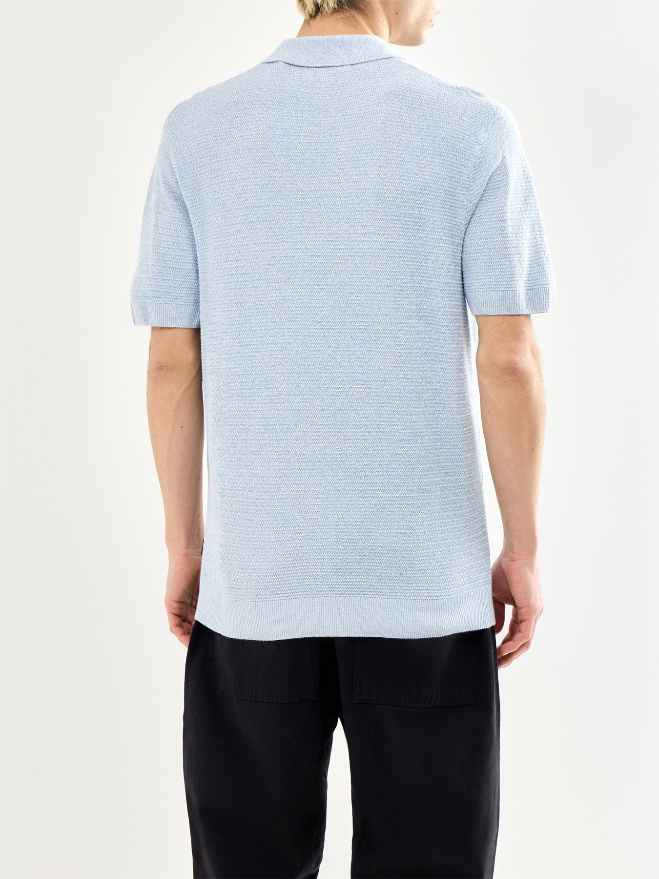 Knit Polo Shirt Blue
