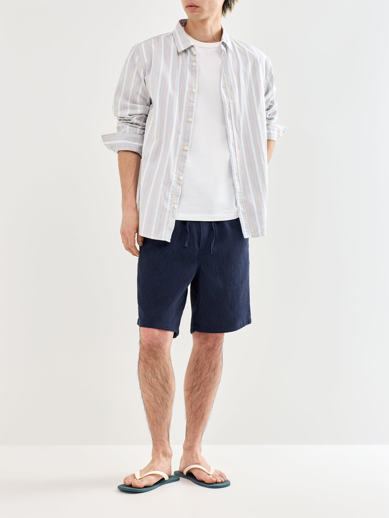 Jaiden Wavy Sweat Shorts Navy