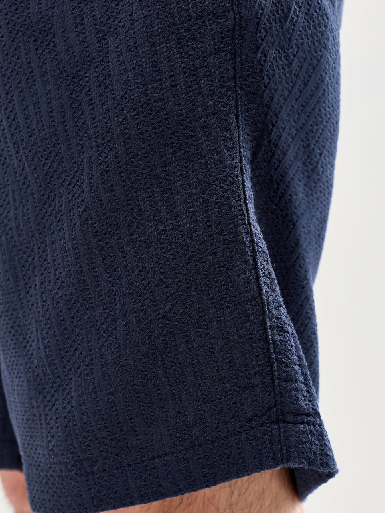 Jaiden Wavy Sweat Shorts Navy