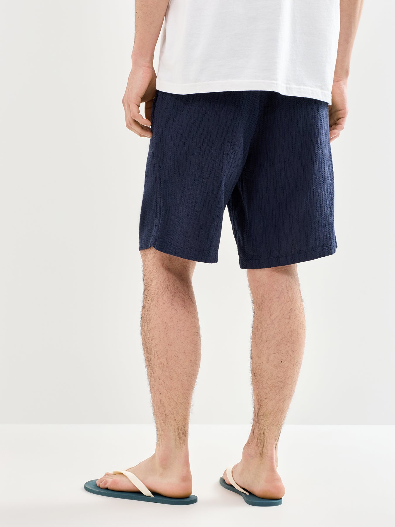 Jaiden Wavy Sweat Shorts Navy