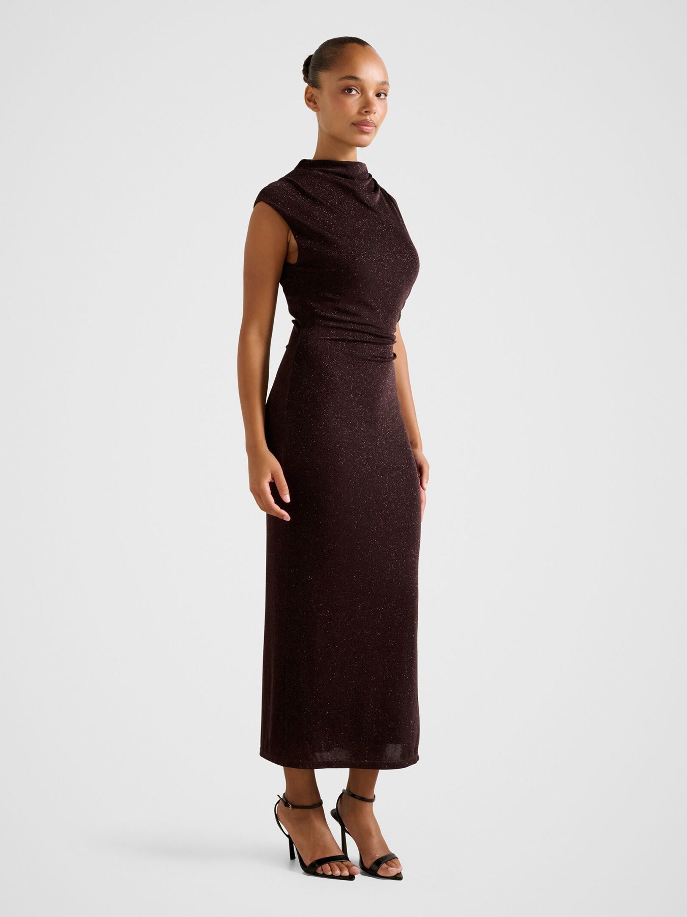 Sammy Bodycon Midi Dress Brown