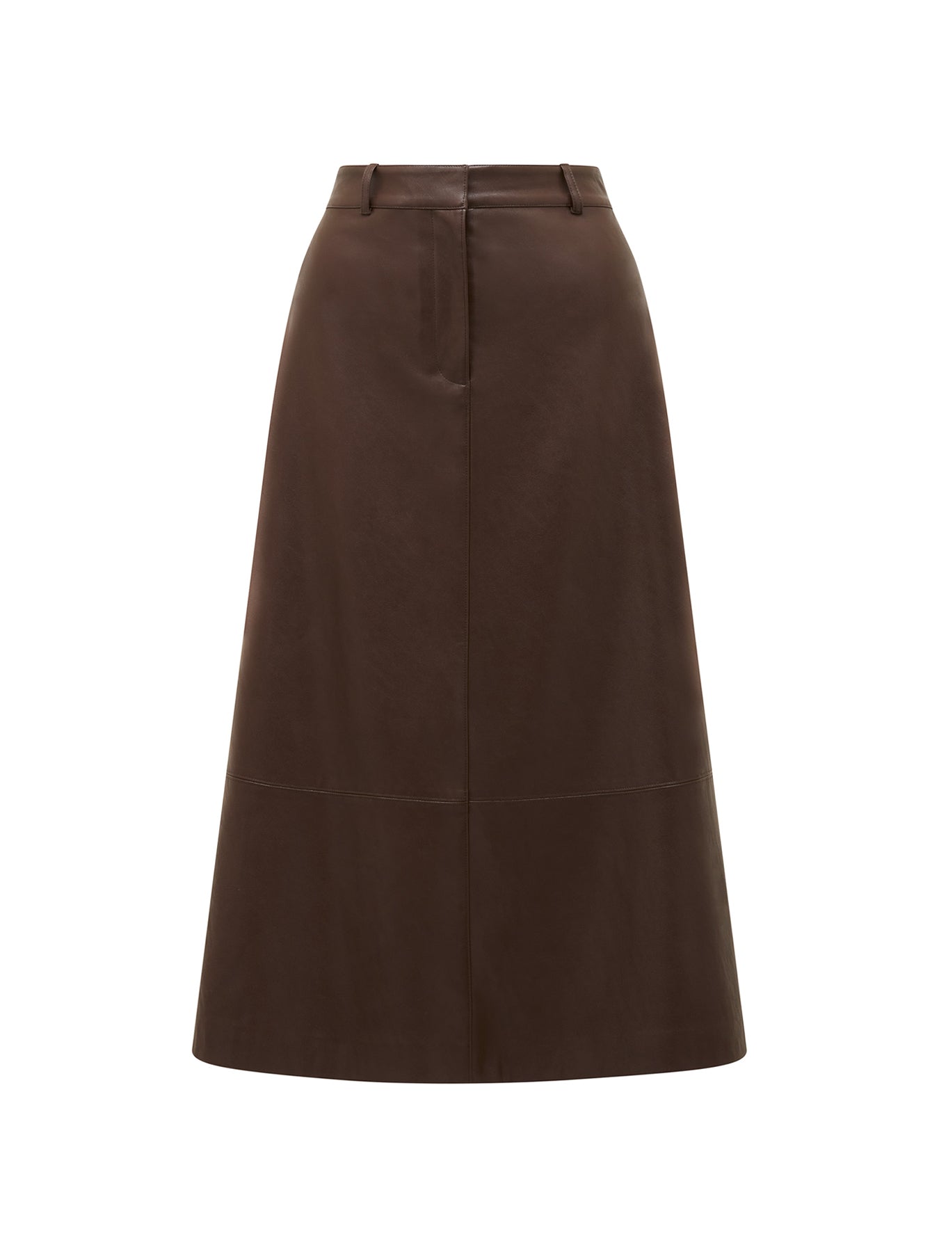 Jaelyn Vegan Leather Midi Skirt Black