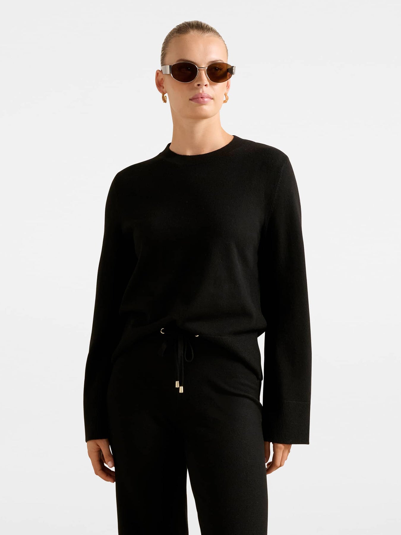 Hazel Knitted Lounge Jumper Black