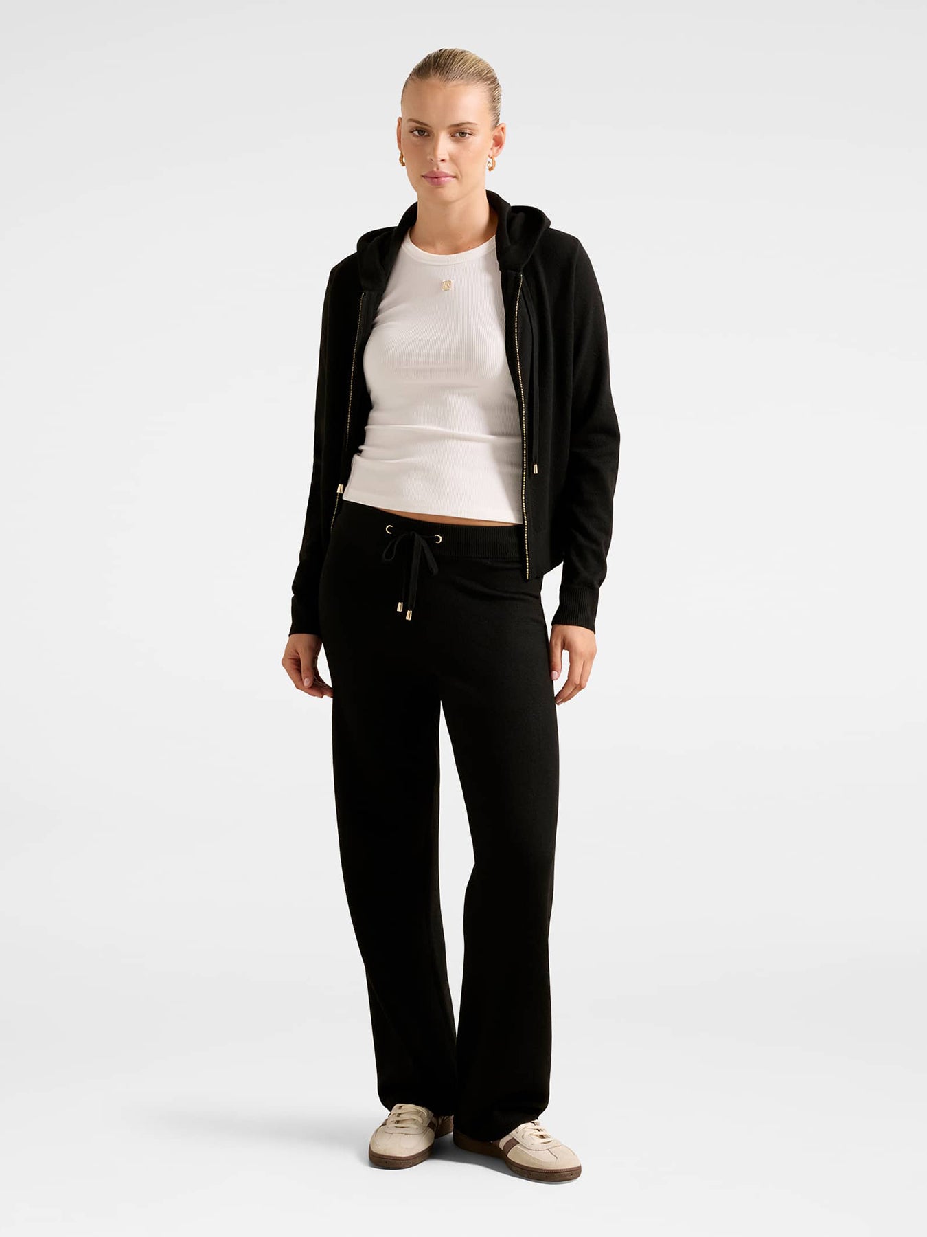 Hazel Knitted Lounge Pants Black