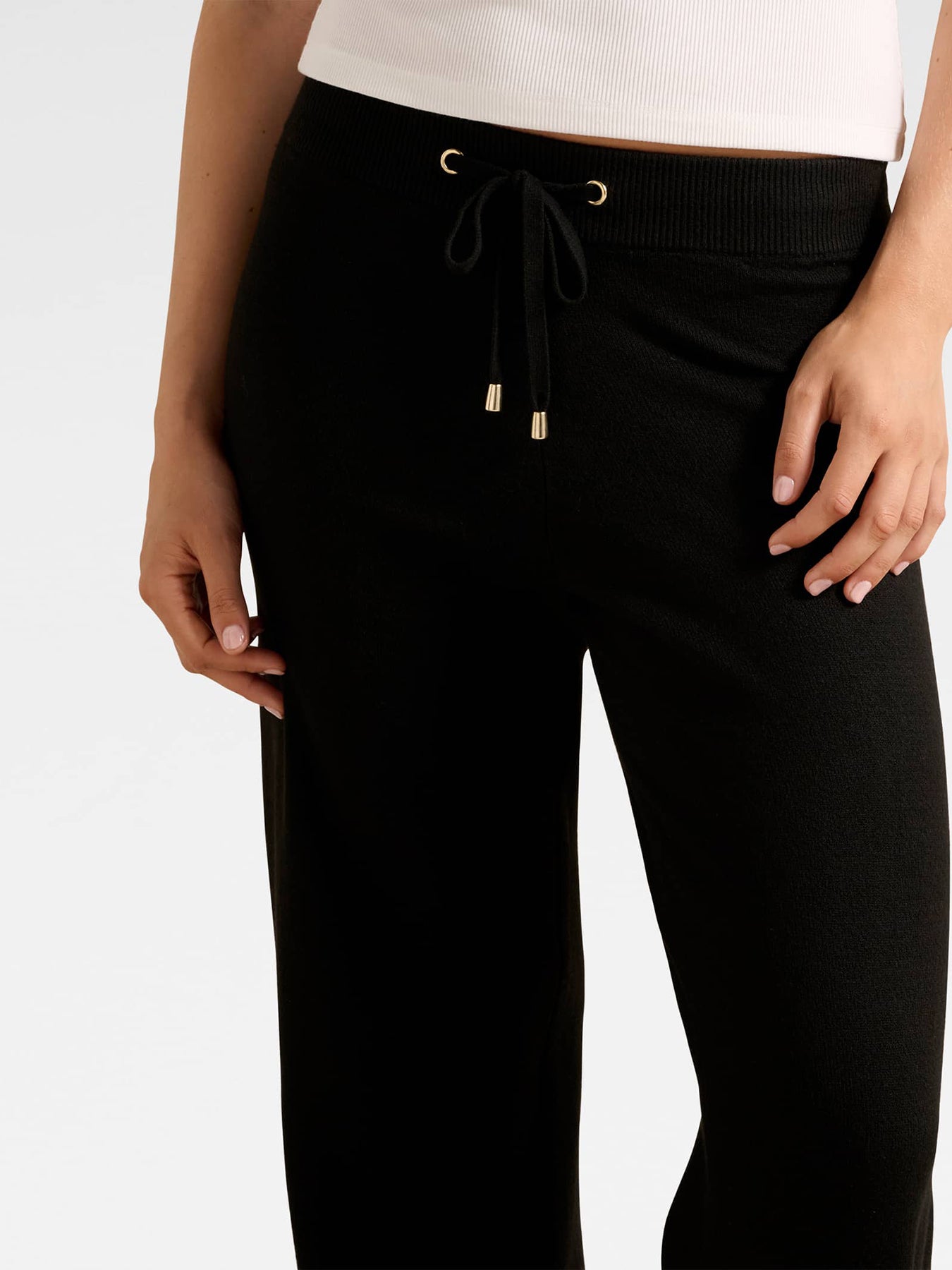 Hazel Knitted Lounge Pants Black