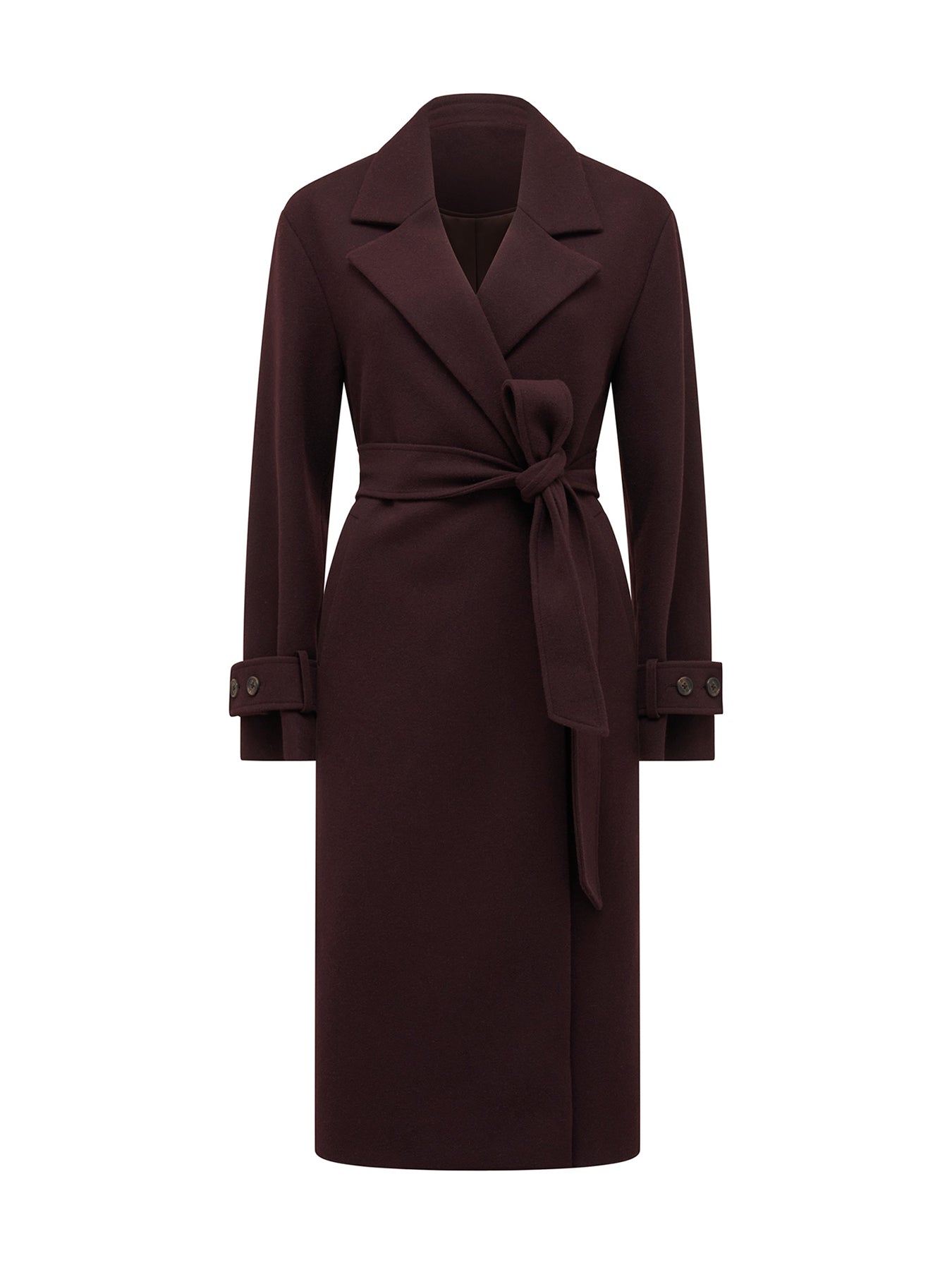 Heidi Double Breasted Wrap Coat Purple