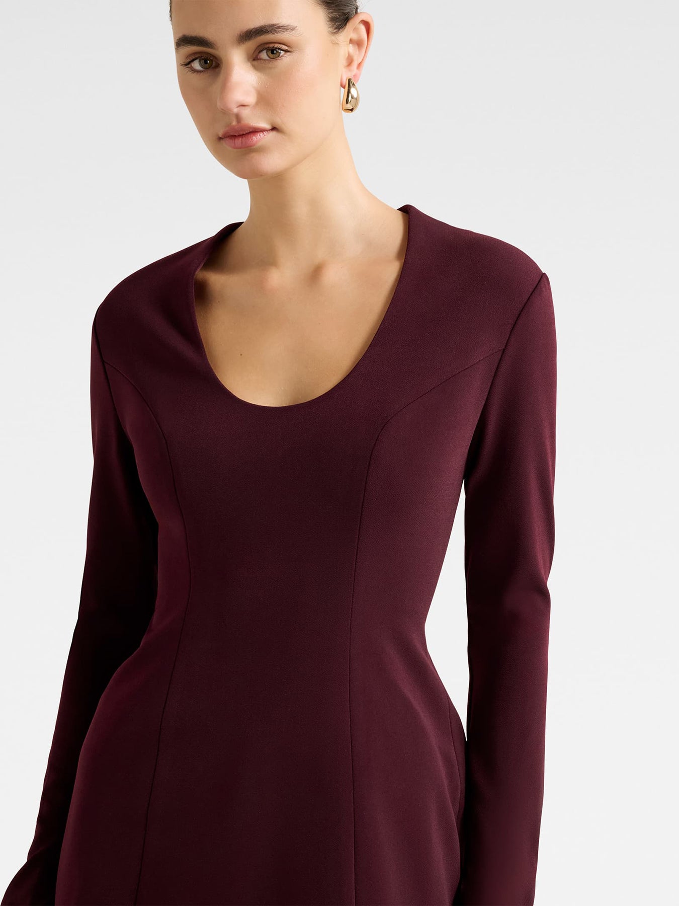 Ruby Structured Mini Dress Red