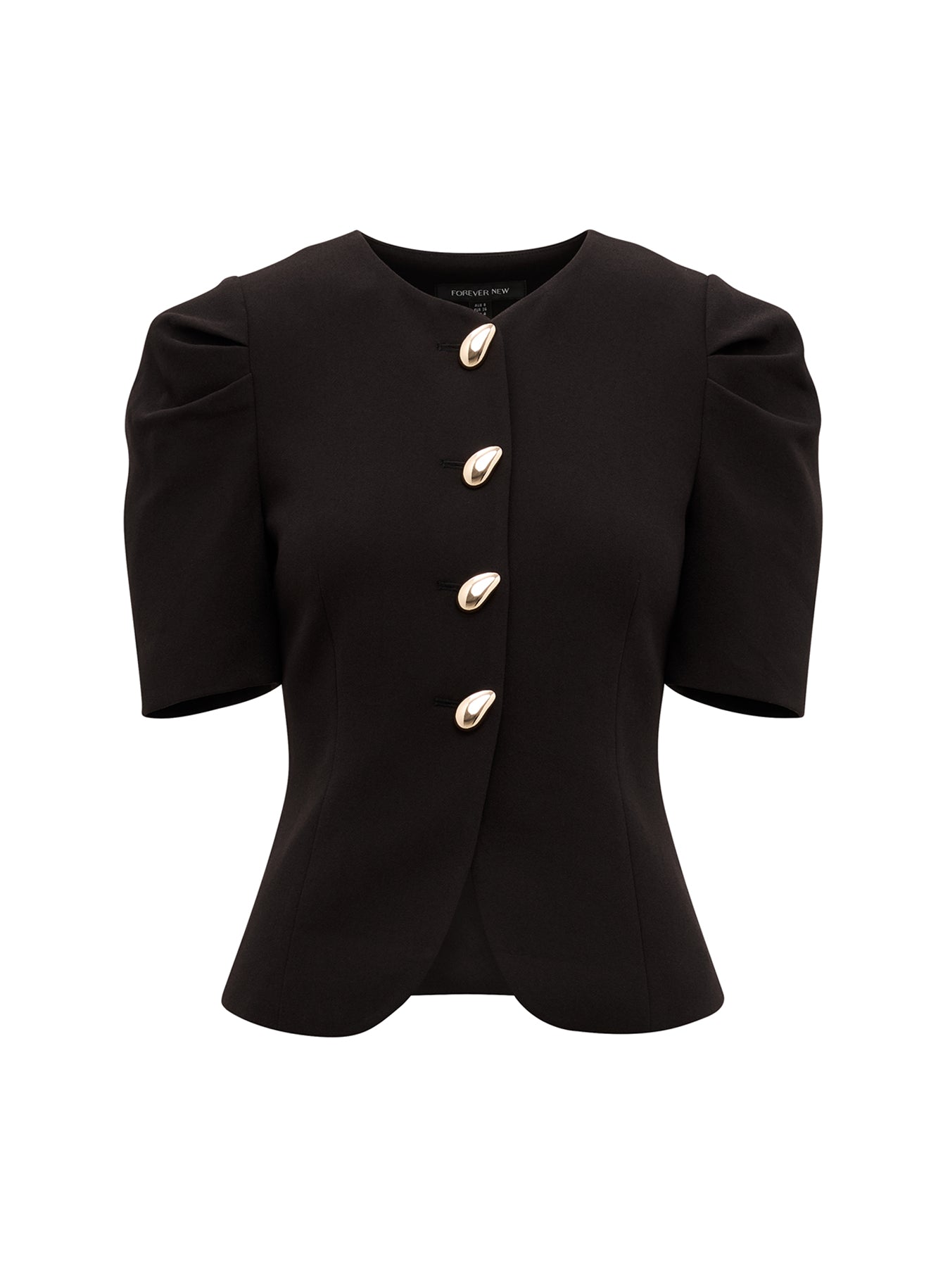 Tamara Short Sleeve Top Black