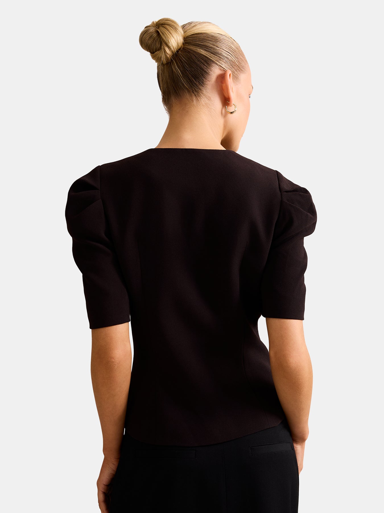 Tamara Short Sleeve Top Black
