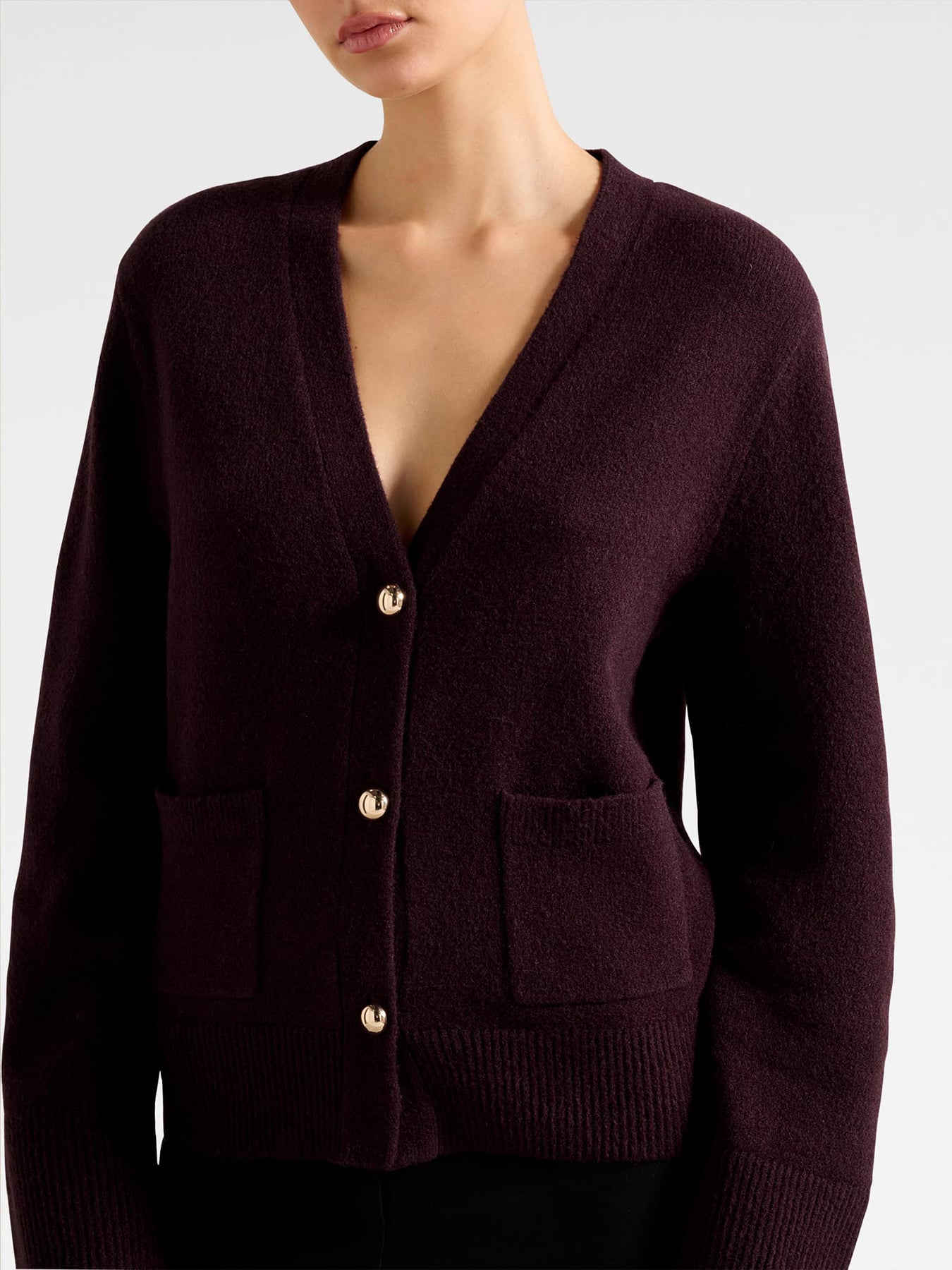 Cassidy Knitted Cardigan Purple