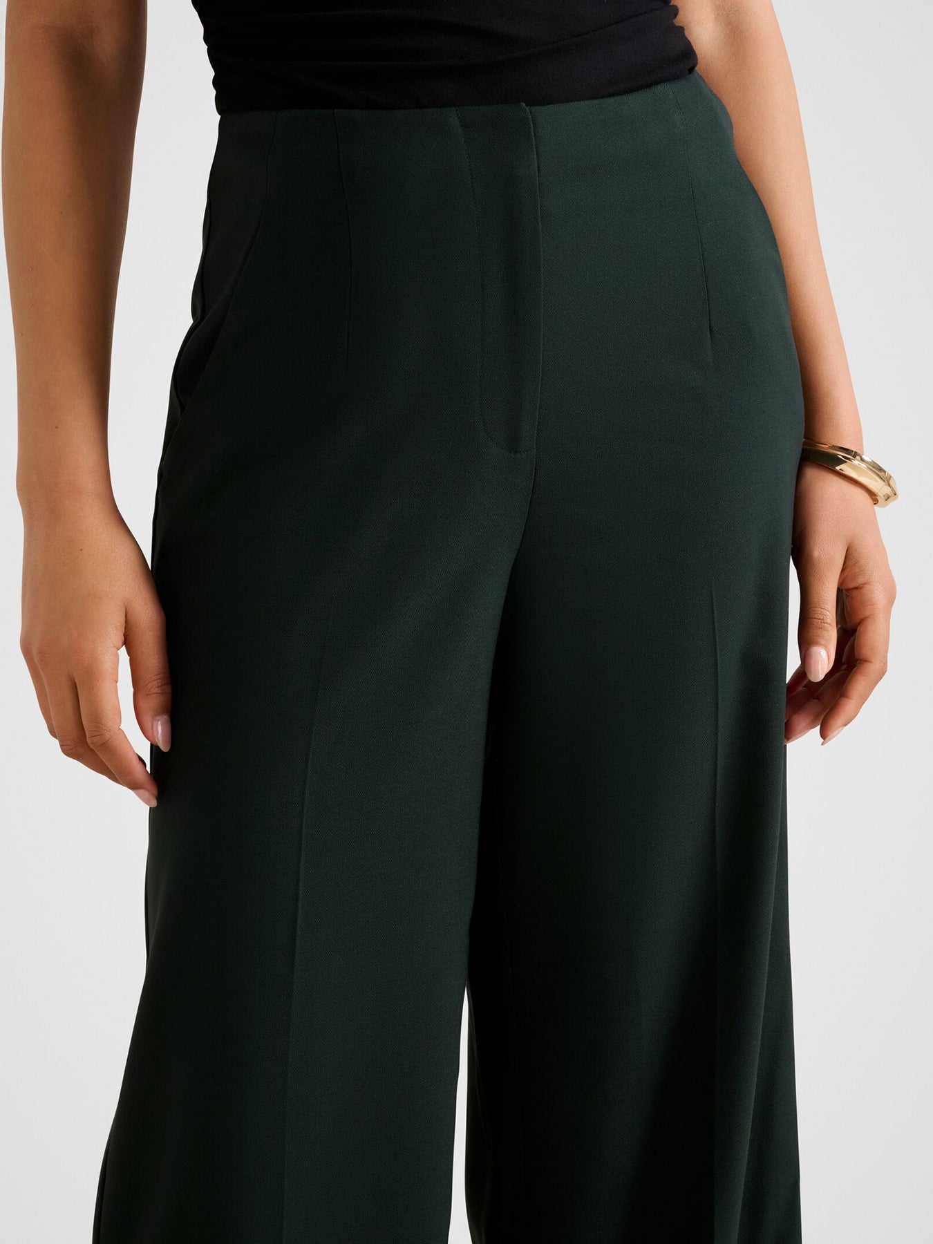 Frieda High Waist Wide Leg Pants Green