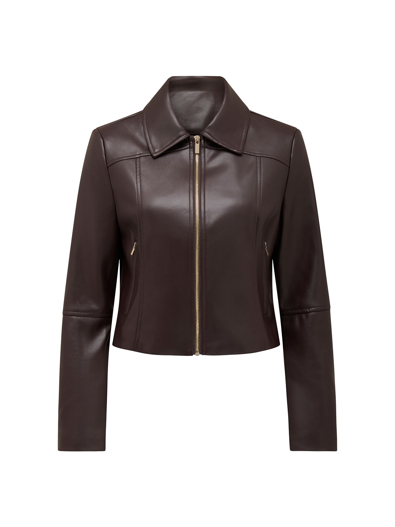 Addison Vegan Leather Jacket Red