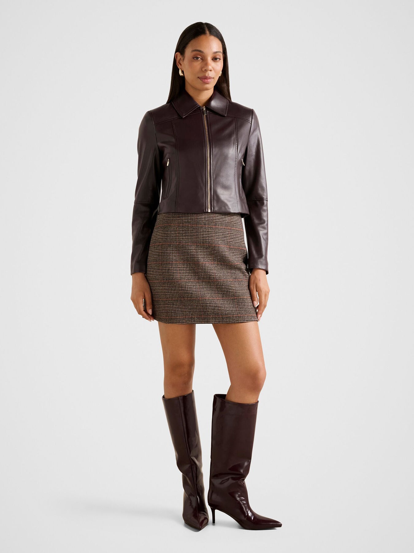 Addison Vegan Leather Jacket Red