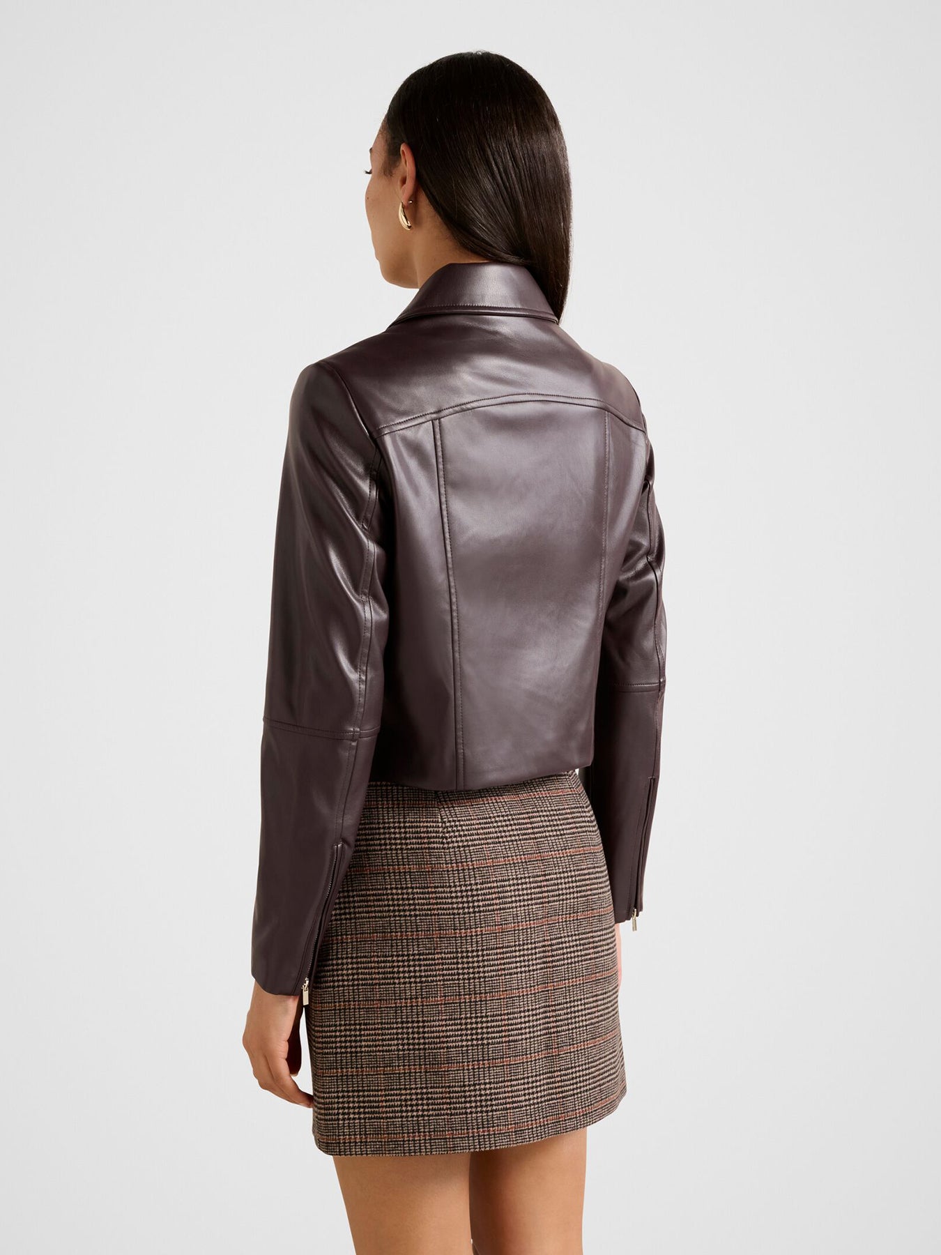 Addison Vegan Leather Jacket Red