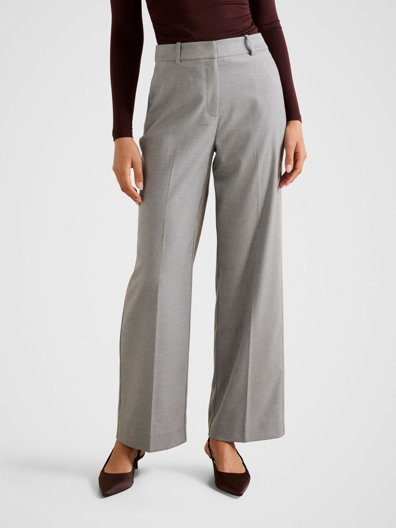 Raine Straight Leg Pants Grey