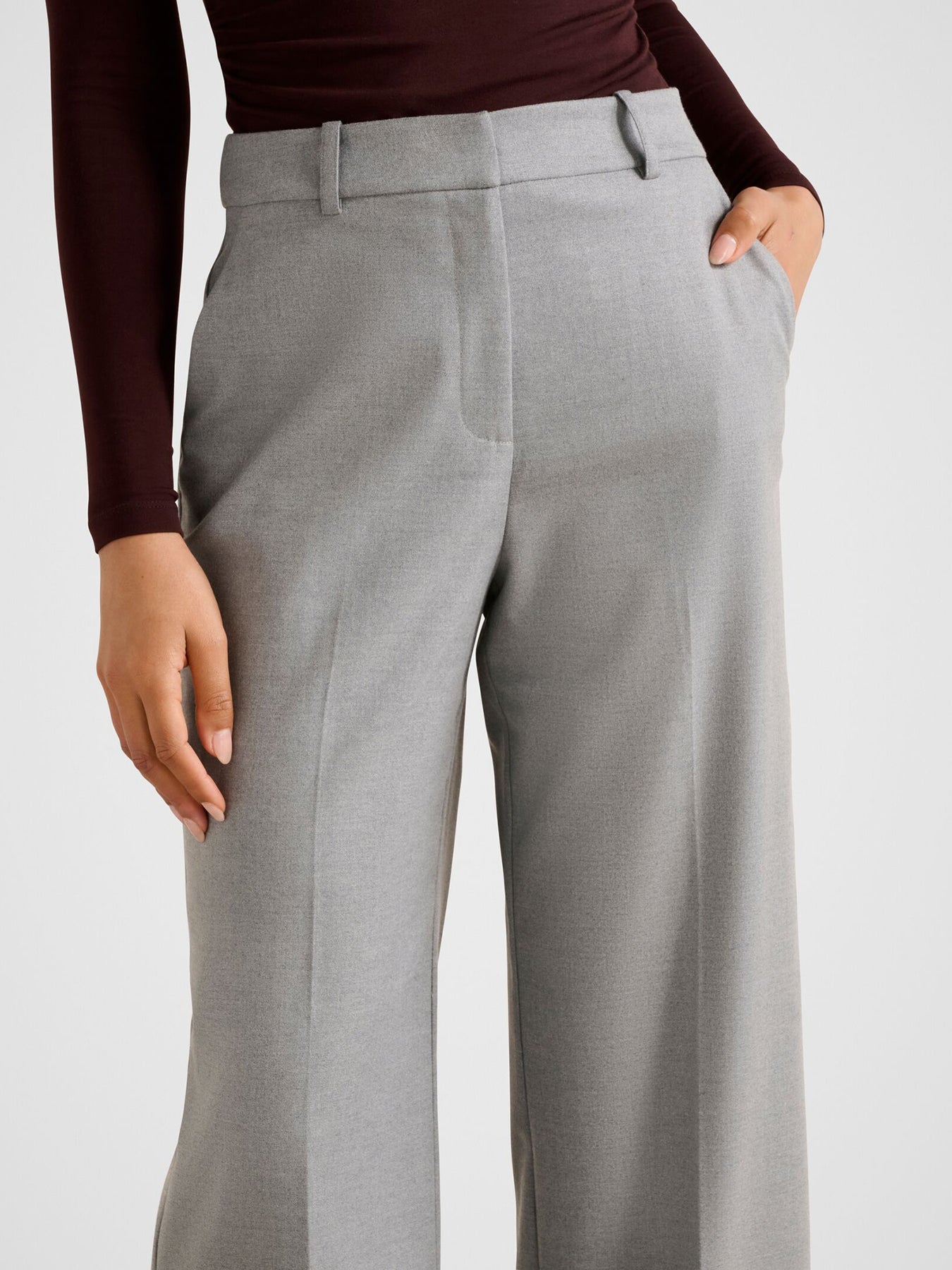 Raine Straight Leg Pants Grey